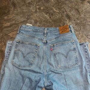 Levi's Light Blue Ribcage Straight Denim Jeans